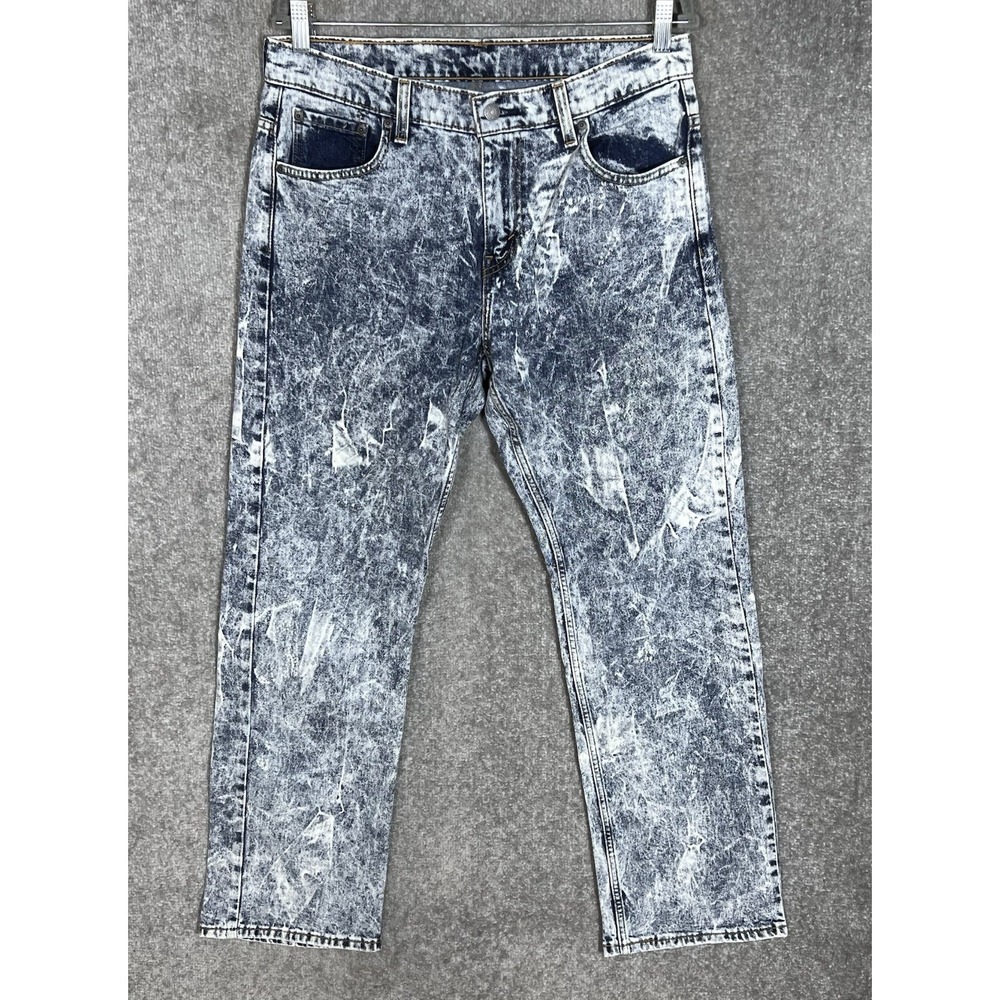 Levis 569 Relaxed Straight Acid Wash Jeans Mens Size 30x32 Blue Stretch 5 Pocket